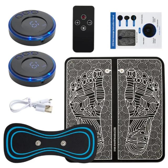 Almofada Massageadora Elétrica para Pés EMS Fitness USB 1 Unidade