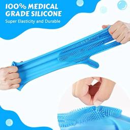Pet grooming luvas cão gato banho luva de limpeza shampoo purificador limpo macio silicone remoção do cabelo luva mão proteção da pele - Image 3