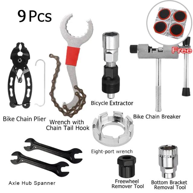 Kit de Ferramentas de Reparo para Bicicleta - Manutenção Completa MTB e Estrada