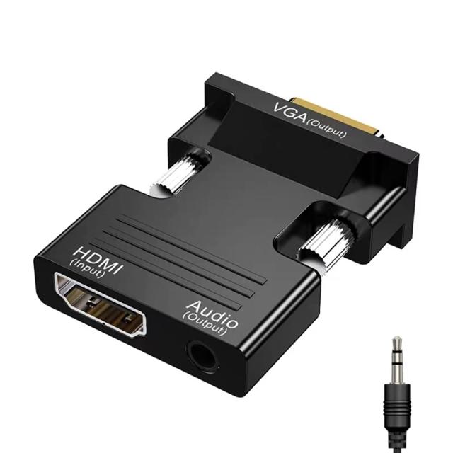 Conversor HDMI para VGA com Áudio 1080P HD