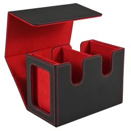 Caixa de baralho com exibição de 2 comandantes, caixa de baralho duplo para mais de 140 cartões de manga única, adequada para cartões mágicos TCG CCG - Image 2