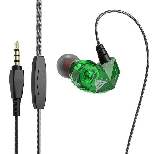 QKZ AK6 Fone de Ouvido com Microfone Cobre Driver Hifi Baixo Estéreo 3.5mm