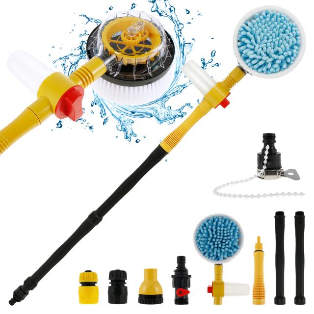 Escova de Lavagem de Carros Automática Rotativa 360° com Dispenser de Espuma
