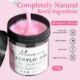 150g transparente extensão do prego gel geléia luz branca rosa acrílico arte do prego uv led gel semi permanente verniz ferramenta de extensão - Image 3