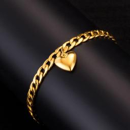 Tornozeleira para mulheres cor de ouro aço inoxidável cubana link tornozelo pulseiras verão 2024 moda perna corrente praia pé jóias tornozeleiras - Image 4