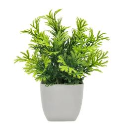 Planta Artificial com Vaso de Plástico, Folhagem Falsa para Decoração de Casa, Escritório, Mesa, Sala de Estar e Quarto, Sem Necessidade de Manutenção - Image 4