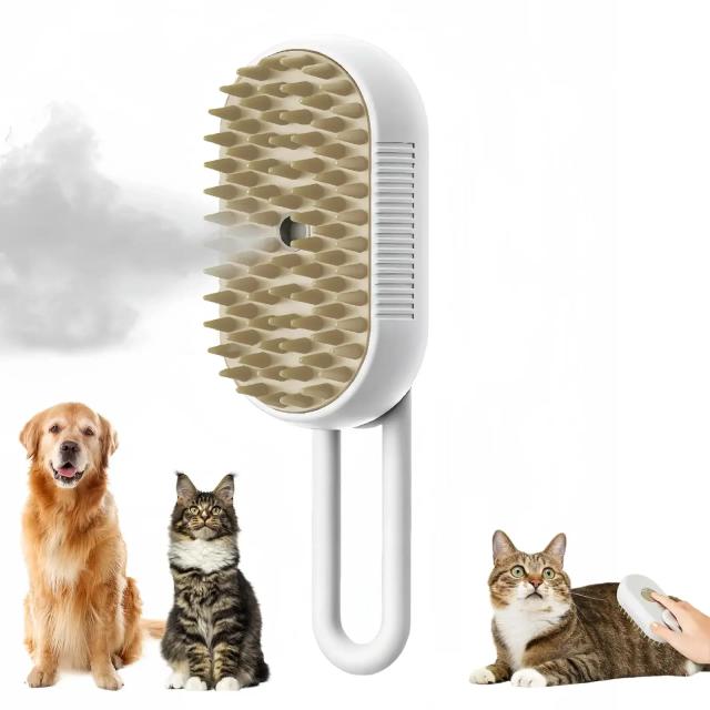 Escova Vapor Pet Remove Pelos e Limpeza Profunda para Cães e Gatos