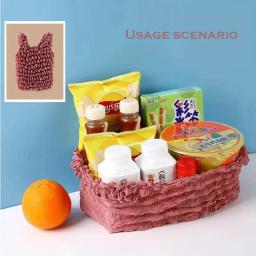 1PCS Nova Mini Bolsa de Compras Expansível Dobrável Plissada Flexível Elástica de Grande Capacidade com Bolhas Portátil para Armazenamento - Image 6