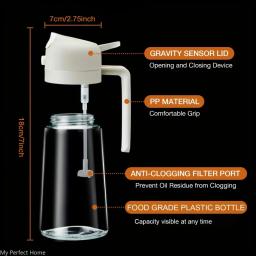 Spray de Óleo de Cozinha 2 em 1 de 500ml, Garrafa de Spray de Azeite para Dispensar Óleo, Ferramenta de Cozinha para Churrasco, Assar, Pic-nic - Image 4