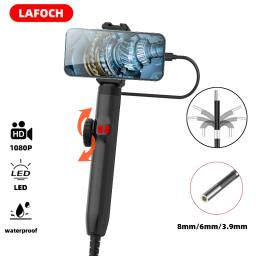 3,9 mm/6,2 mm/8,5 mm 360 °   Câmera articulada do endoscópio do boroscópio com luz, endoscópio com telefone Android/iOS - Image 1