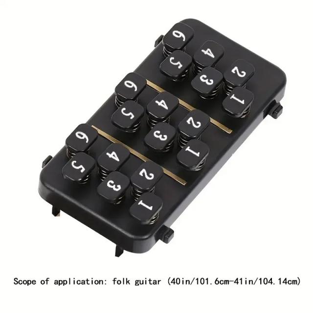 Auxílios para Treinamento de Guitarristas Iniciantes, Kit de Pressão Fácil, Ferramenta de Aprendizado Assistido de Acordes de Guitarra com 18 Botões, Acordes de Guitarra com Um Clique