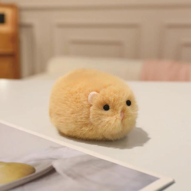 Pelúcia Hamster Laranja Cinza e Branco Fofo e Macio Boneca Síria Dourada Decoração Quarto Presente Aniversário Crianças Meninas e Meninos