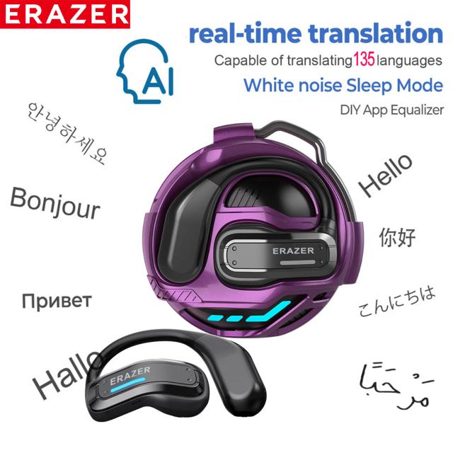 Lenovo ERAZER X8 Fones de Ouvido Bluetooth 5.4 para Jogos com Tradutor AI 137 Idiomas