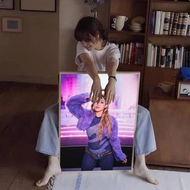 S-s-shakira Cartaz de Arte Autoadesivo Papel Sintetizado PP 10cmx15cm