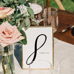 Cartões de mesa simples cartões de mesa de mesa de casamento romântico número de mesa elegante cartões de assento - Image 3