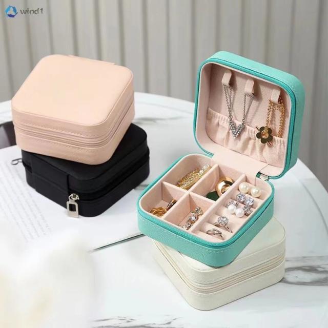 Porta-Jóias Portátil para Viagem - Caixa de Armazenamento Ideal para Anéis e Colares