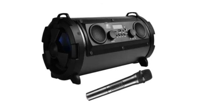 Caixa de Festa Portátil com Karaoke e Microfone Sem Fio - Alto-Falante de 30W com Som Profundo e Subwoofer