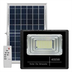 Refletor Solar Led Holofote 400w Placa Bateria Prova Dágua - Image 1