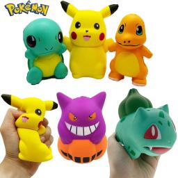 Pokemon pikachu squishy anti estresse brinquedos brinquedos kawaii tartaruga squishy lento subindo squish plutônio figet brinquedo crianças presente de aniversário brinquedo - Image 1