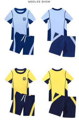 Fatos de banho de praia de manga curta masculinos, calção infantil, roupas de banho masculinas, maiôs infantis, meninos, crianças, UPF50 Plus, 2 peças - Image 4