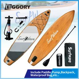 Antiderrapante Inflável Stand Up Paddle Board, Touring Board, Padrão de Madeira, Barco Wakeboard, Ternos Longboard, Surf - Image 1