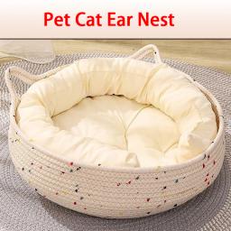 Lavável tecido gato cama, estofos removíveis, dormir casa, moer garras, sujo resistente, Pet fornecimentos, acessórios, Four Seasons - Image 1
