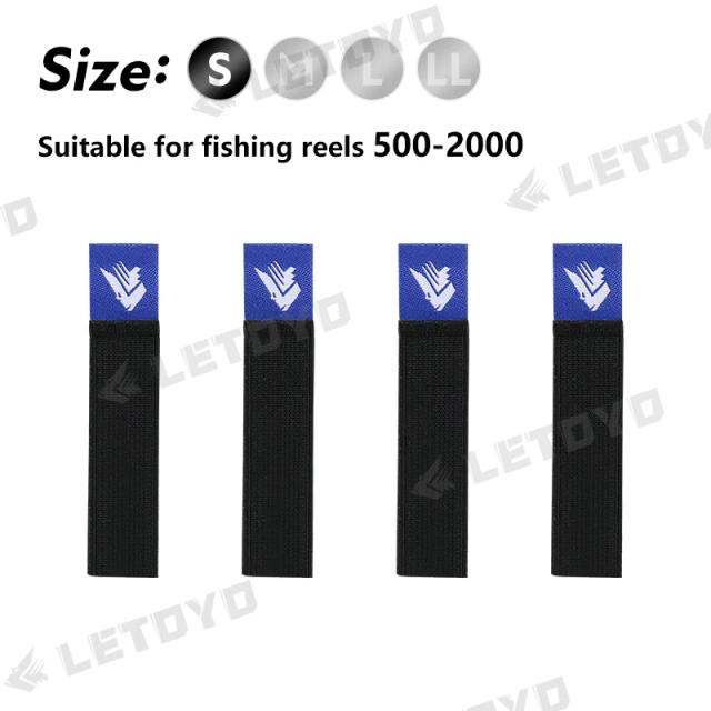 Letoyo Carretel de Pesca Flexível 4 Unidades Cinto com Alça Durável Capa de Carretel