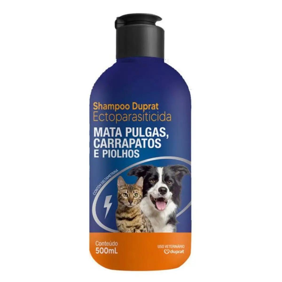 Antipulgas Shampoo Ectoparasiticida Duprat 500ml para Cachorros e Gatos Pulgas Carrapatos Piolhos - Image 1