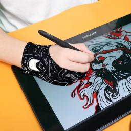 XPPen-Luva Anti-Incrustante Artista para Desenho Tablet, Tamanho Livre, Confortável, Gato Bonito, Exibição - Image 6