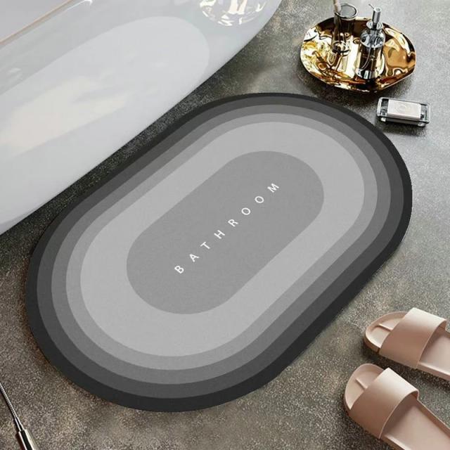 Tapete Antiderrapante de Espuma de Memória em Microfibra para Banheiro Confortável e Seguro