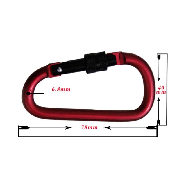 Conjunto de 5 Mosquetões de Alumínio Leve para Escalada e Chaveiros - Práticos e Multifuncionais 3,98 cm x 7,61 cm