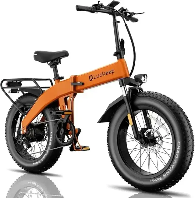 Bicicleta Elétrica Dobrável para Adultos com Pneus Largos, Potência de 1200W a 1400W, Velocidade de 28MPH, Autonomia de 60 Milhas e Bateria de 720WH