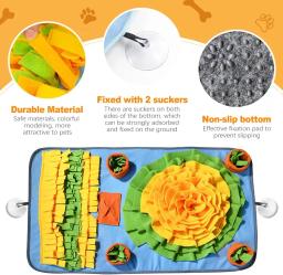 Snuffle Mat for Dogs Tapete de alimentação para cães Sniff Matress Enriquecimento interativo para cães Nariz Snuffle Cobertor para treinamento de cães idosos - Image 3