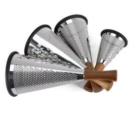 Jaswehome Ralador de aço inoxidável portátil manual, Triturador antiderrapante de múltiplos propósitos, Cone Vegetable Shred, 3 lados - Image 5