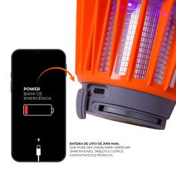 Lâmpada Elétrica Repelente Mata Mosquito Portátil A Prova D'água Power Bank Bask - Image 3