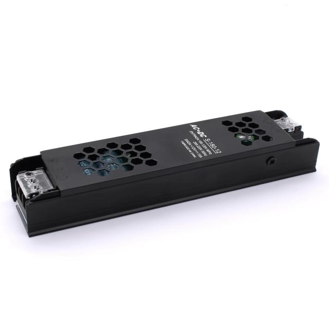 Fonte Chaveada 12V 15A 180W para CFTV, Fita de LED e Som Automotivo - Capa Preta