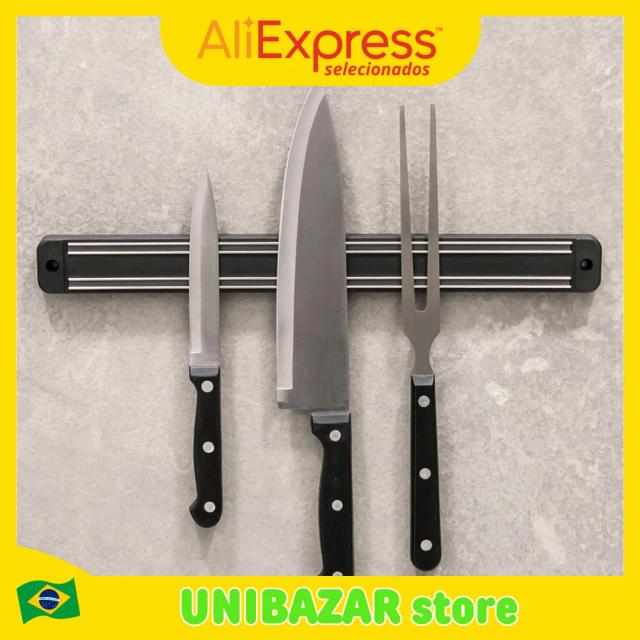 Organizador de Parede Magnético para Facas e Utensílios de Cozinha