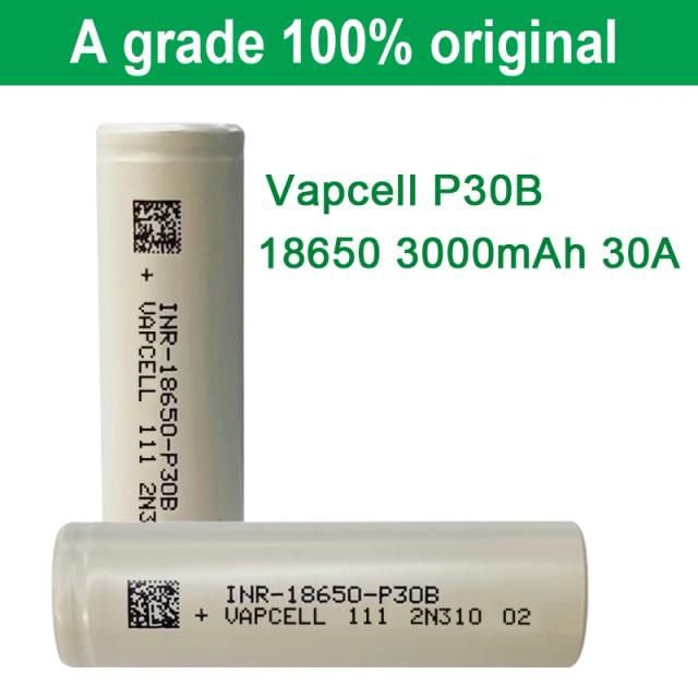 Bateria recarregável Vapcell-INR-18650-P30B Li-ion, 30A 3000mAh 3.7V, 18650, Novidades