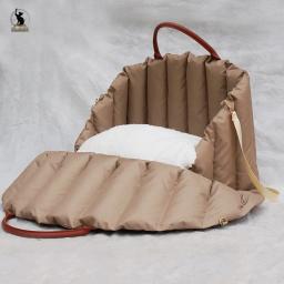 Assento de carro portátil Pet para cães e gatos pequenos, transportadoras antiderrapantes, cofre de carro, Booster Kennel Bag para viagens, Snorge De Voiture Pour Chien - Image 5