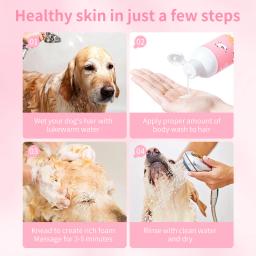 Natural Hidratante Dog Shampoo e Condicionador, Adequado para Pele Sensível, PH Equilibrado, Cachorro, 2 em 1 - Image 6