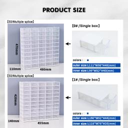 Organizador Montável Caixa De Armazenamento, Caixa De Parafuso, Gaveta De Plástico, Armazenamento De Peças Para Jóias, Hardware E Gabinete De Artesanato - Image 6