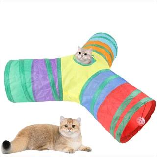 Túnel Labirinto Colorido para Gatos - Brinquedo Divertido e Interativo para Pets