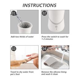 Limpador automático de pata com cerdas de silicone macio Pet Foot Washer Cup, Limpador portátil de pata para cães de pequeno e médio porte - Image 6