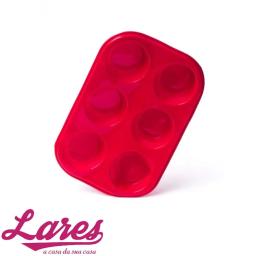 Molde de silicone para muffins e cupcakes, com 6 cavidades, antiaderente, cores sortidas - Image 1