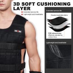 Colete masculino de treinamento com peso, colete de ginástica ajustável, equipamentos de fitness, equipamentos esportivos, 20kg - Image 5