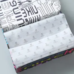 Personalizado 17g impresso seda que envolve o papel de empacotamento do tecido com logotipo para a roupa - Image 1