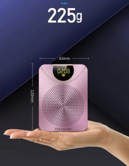 Relógio sem fio megafone amplificador de voz portátil professor guia microfone alto-falante 5w suporte tf cartão u conexão disco - Image 4
