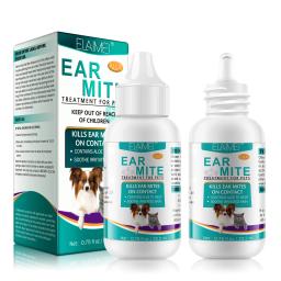 Tratamento com Aloe para Ácaros de Orelha em Animais de Estimação Remédio Mata Carrapatos Alivia Coceira Acalma as Orelhas com Aloe Pacote com 2 Garrafas para Cães e Gatos - Image 6