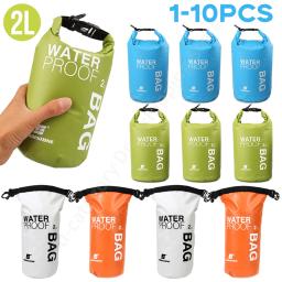 2l saco seco saco de telefone impermeável bolsa flutuante barco caiaque saco de água à deriva pvc malha sacos para natação ao ar livre rafting - Image 1
