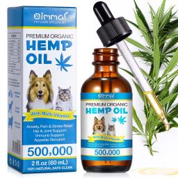 Óleo Orgânico Premium com Multivitaminas para a Ansiedade, Dor e Estresse em Cães. Suporte para Quadril e Articulações, Suporte Imunológico, Estimulante do Apetite - Image 4